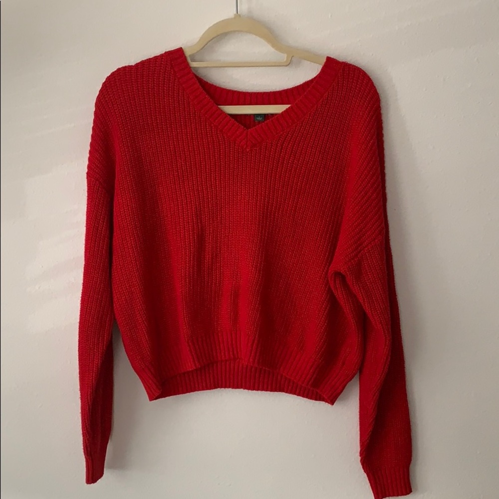 Cropped Red Sweater